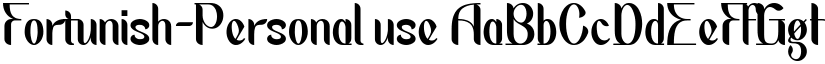 Fortunish-Personal use font