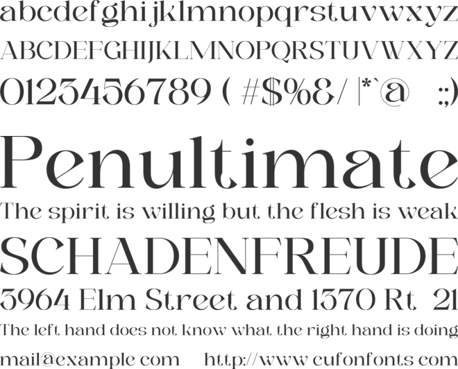 Menyala font preview
