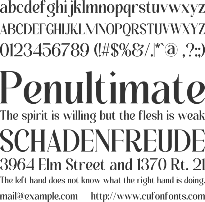 Luxerys font preview