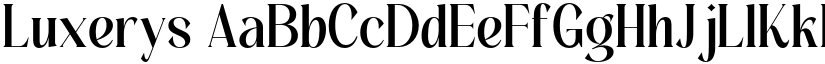 Luxerys font