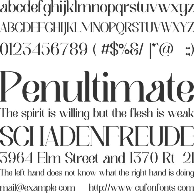 Geraniyum font preview