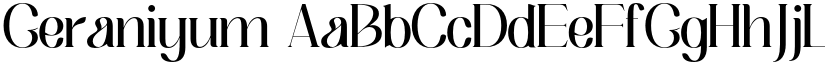 Geraniyum font download