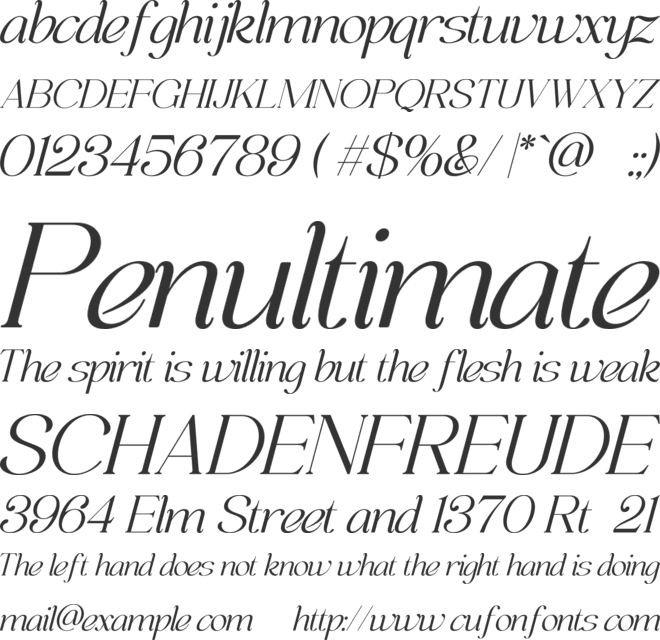 Exalyptus font preview