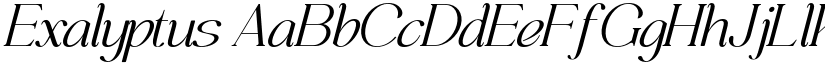 Exalyptus font