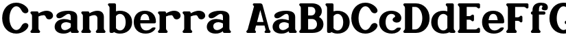 Cranberra font