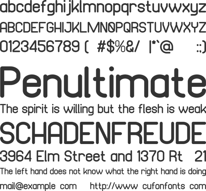 Candyslim font preview