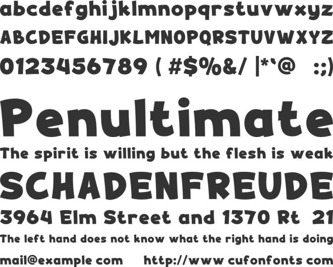 Bugazzi font preview