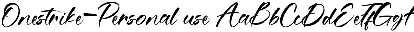Onestrike-Personal use font download