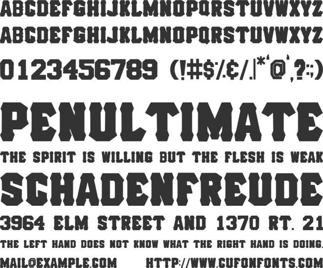 Hell Forge font preview