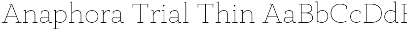 Anaphora Trial Thin font
