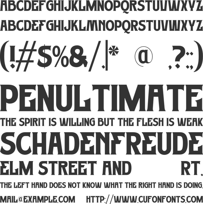 Dusborne Vintage font preview