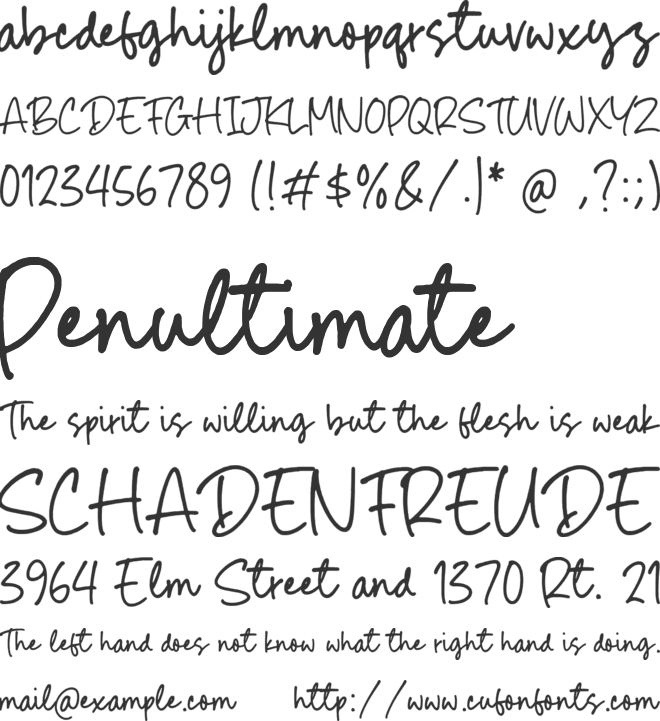 Luminous Polish font preview