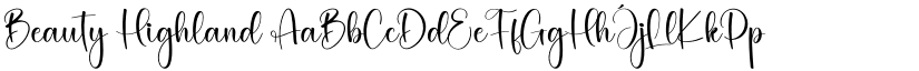 Beauty Highland font