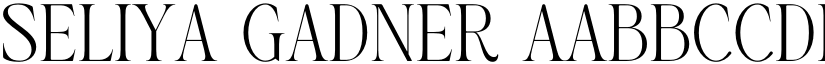 SELIYA GADNER font