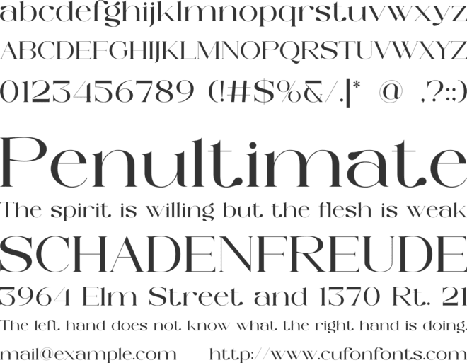 Mangone font preview