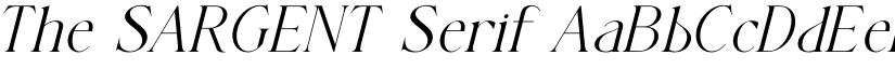 The SARGENT Serif font