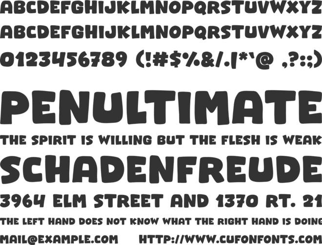 Jumps Winter font preview