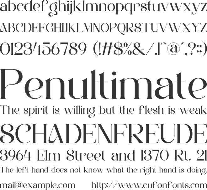 Enorish font preview