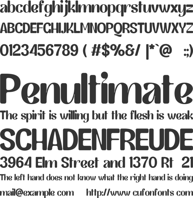 Partisi font preview