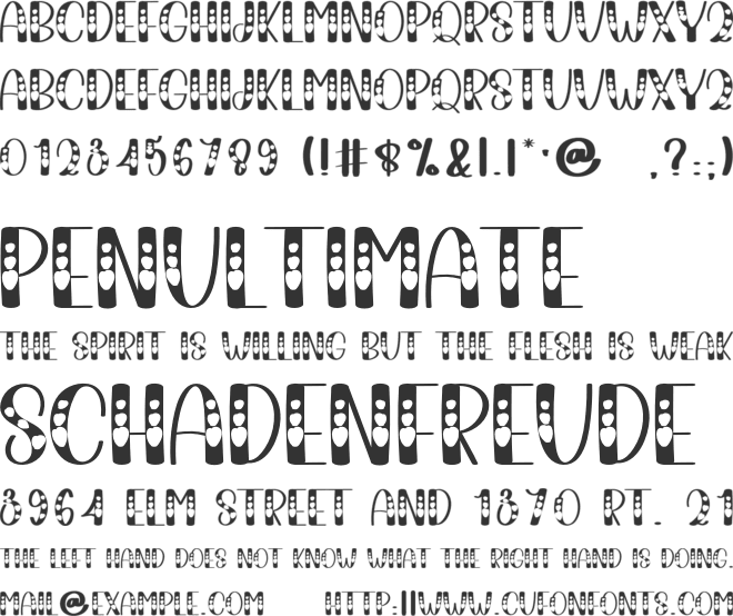 Lovely Design font preview