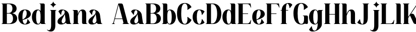 Bedjana font download