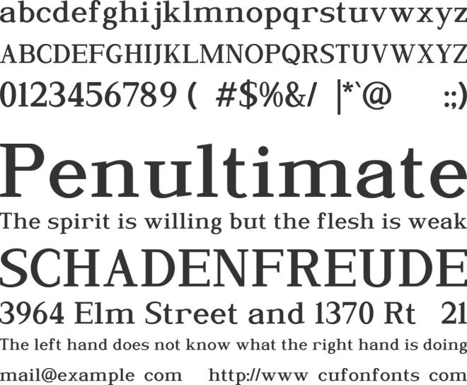 Saparona font preview