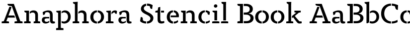 Anaphora Stencil Book font