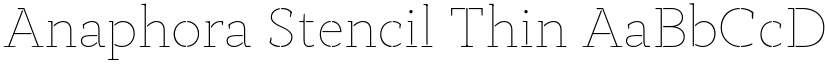 Anaphora Stencil Thin font