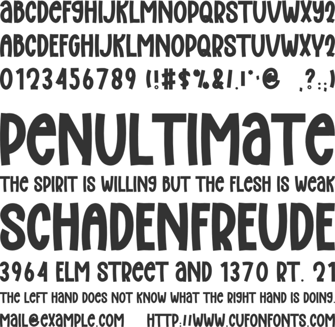 Think Everything font preview