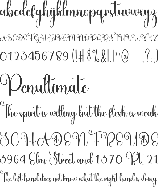 Good Feeling font preview