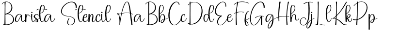 Barista Stencil font