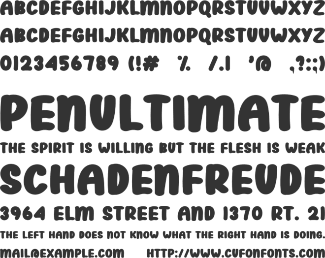 Milky Candy font preview
