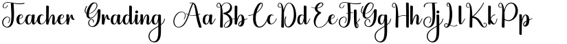 Teacher Grading font