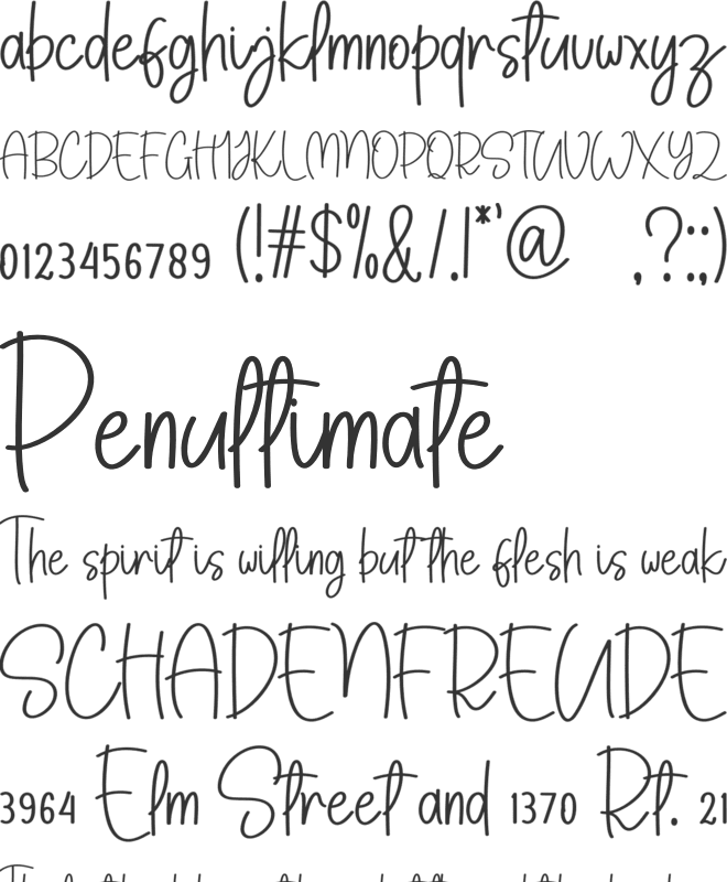 School  Music font preview