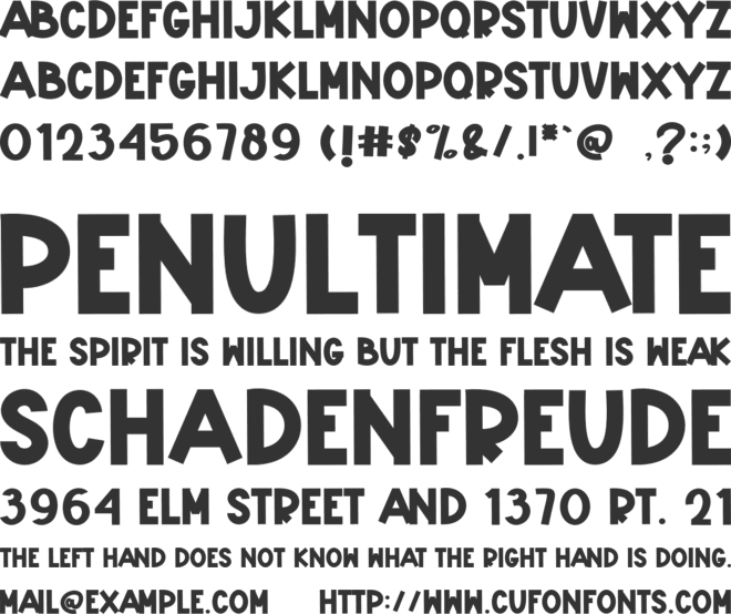 Friday Ground font preview