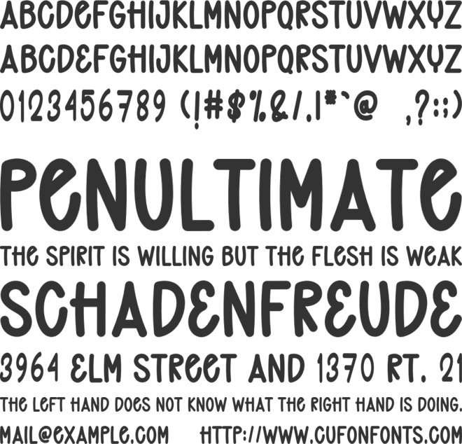 Note Time font preview