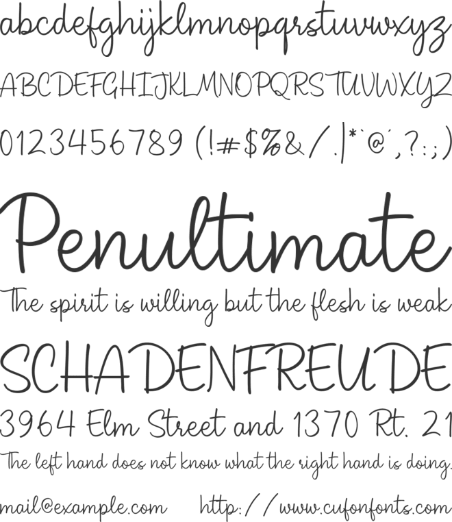Geraline font preview