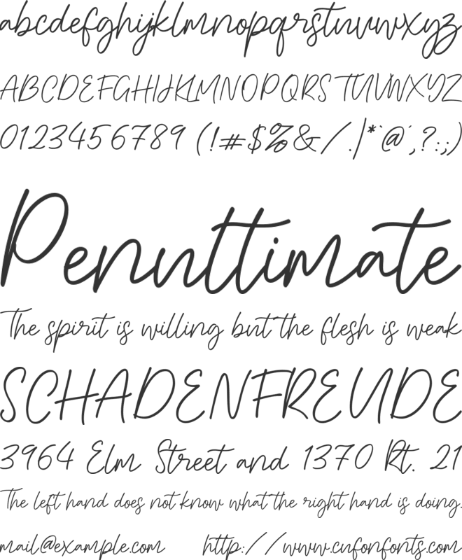 Fiorella Harmony font preview