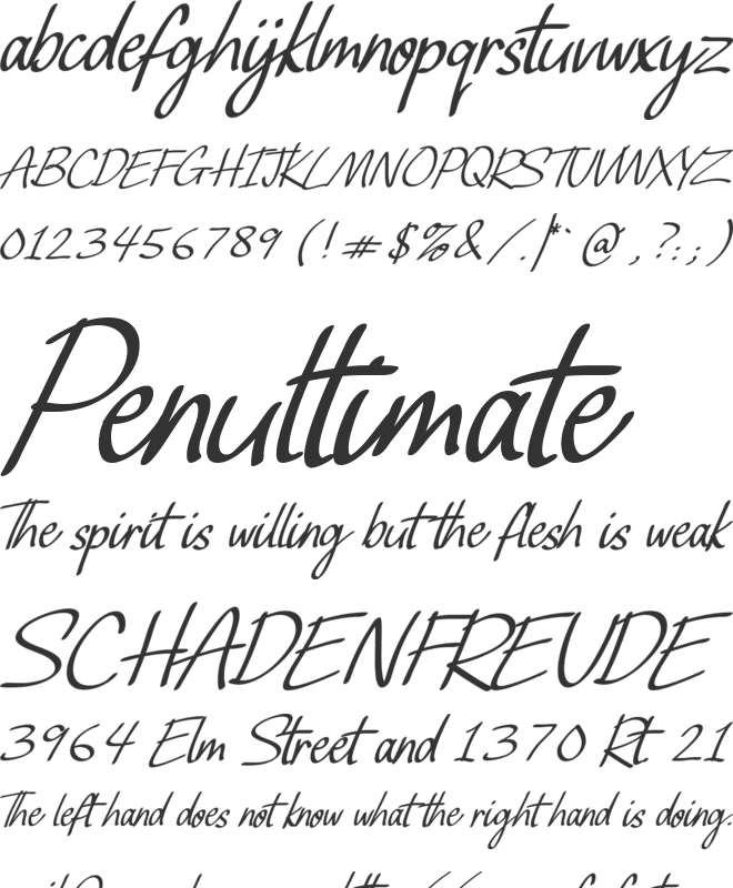 Everista font preview