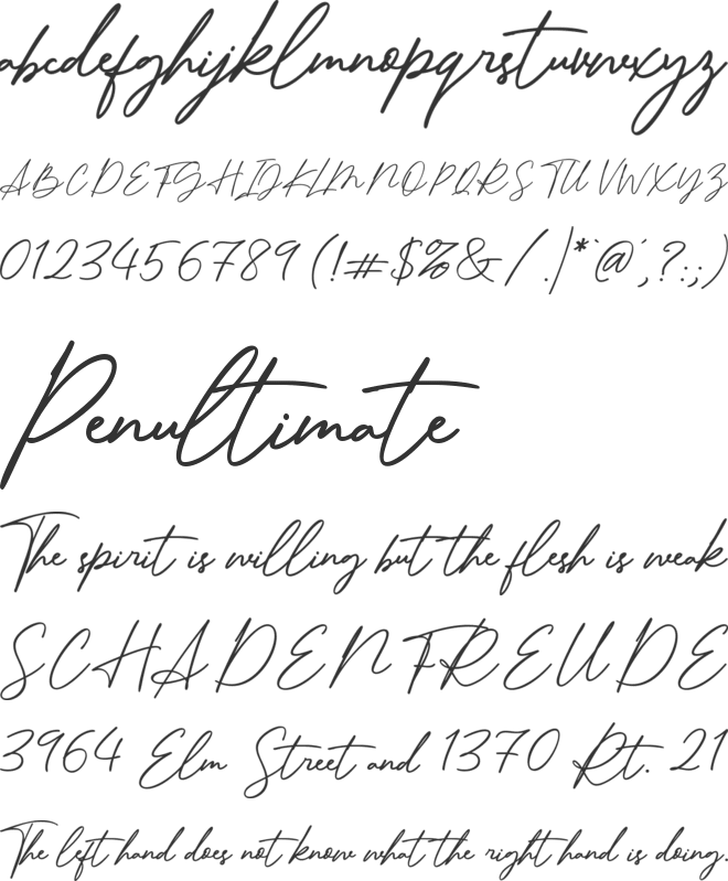 Dithagenas font preview