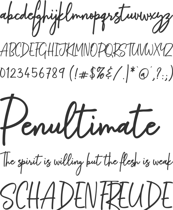 Darianth font preview