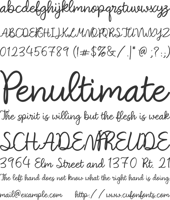 Brightsouth font preview