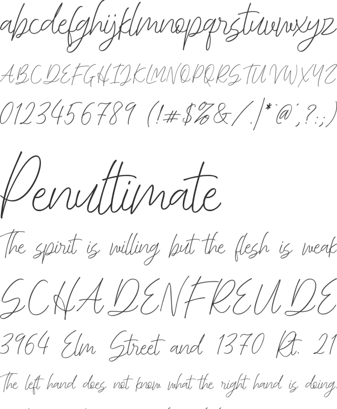 Hazelianth font preview