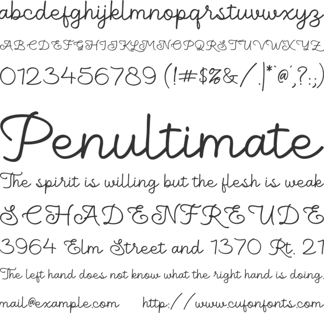 Laurelwood font preview