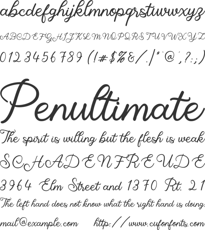 Kindred Rosewood font preview