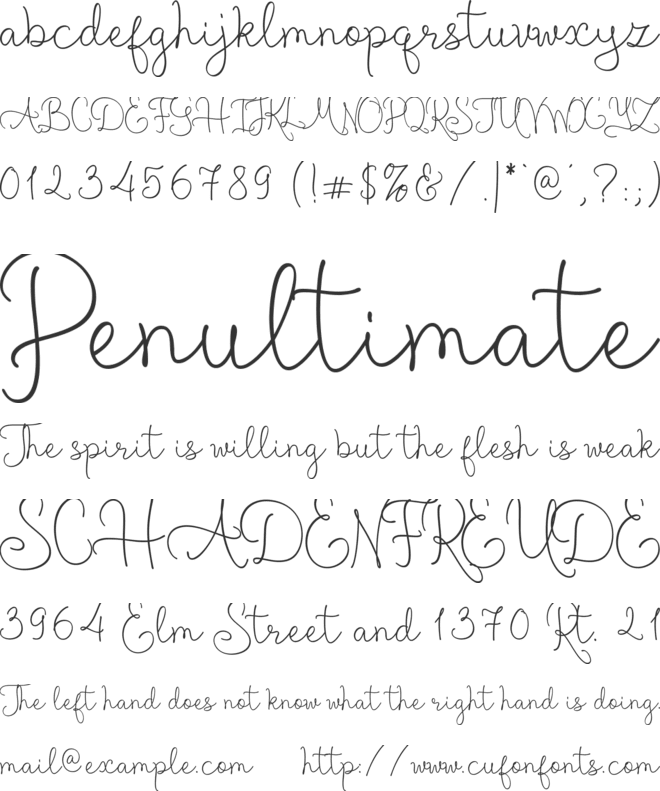 Hosaria Vesperine font preview