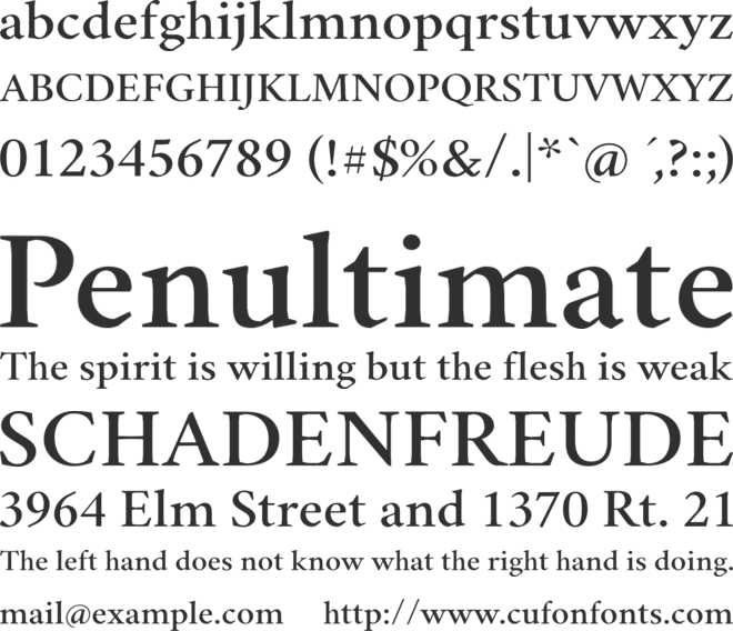 Comprehension font preview