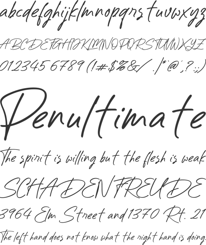 Hesperantha font preview
