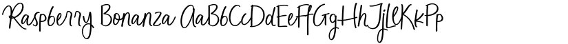 Raspberry Bonanza font