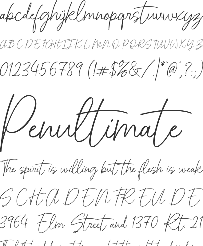 Radiant Moonlight font preview